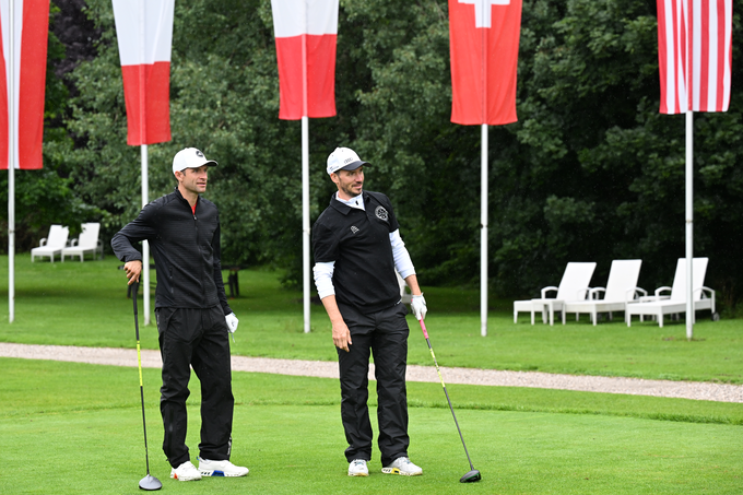 © Wolfgang Breiteneicher | Thomas Müller und Felix Neureuther golfen für den guten Zweck.